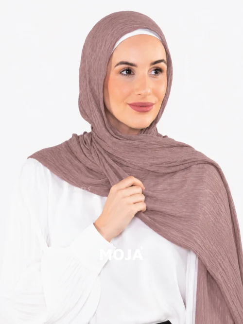 Nude Pink Modal Cotton Crinkle Hijab