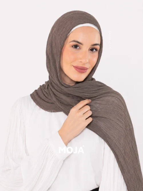 Oak Brown Modal Cotton Crinkle Hijab