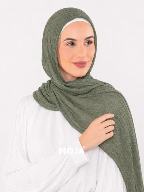 Sage Green Modal Cotton Crinkle Hijab