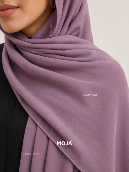 Lavender Moja modal cotton hijab – soft breathable modal fabric, UAE summer wear