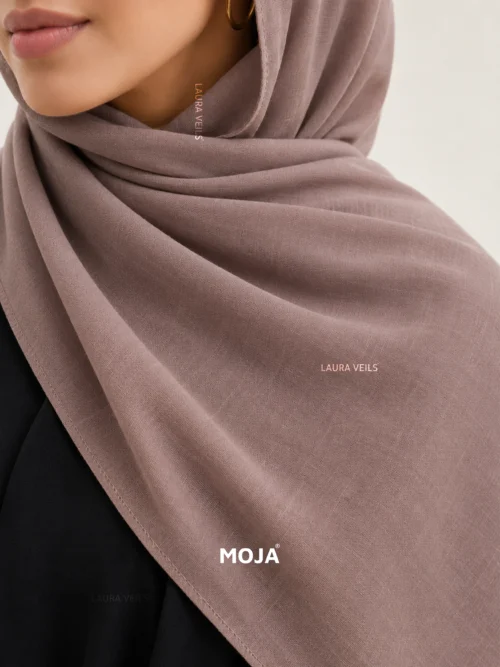 Nude Brown Moja modal cotton hijab – soft breathable modal fabric, UAE summer wear