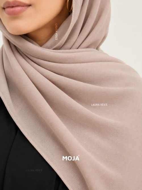 Nude Moja modal cotton hijab – soft breathable modal fabric, UAE summer wear