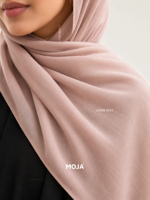 Nude Pink Moja modal cotton hijab – soft breathable modal fabric, UAE summer wear