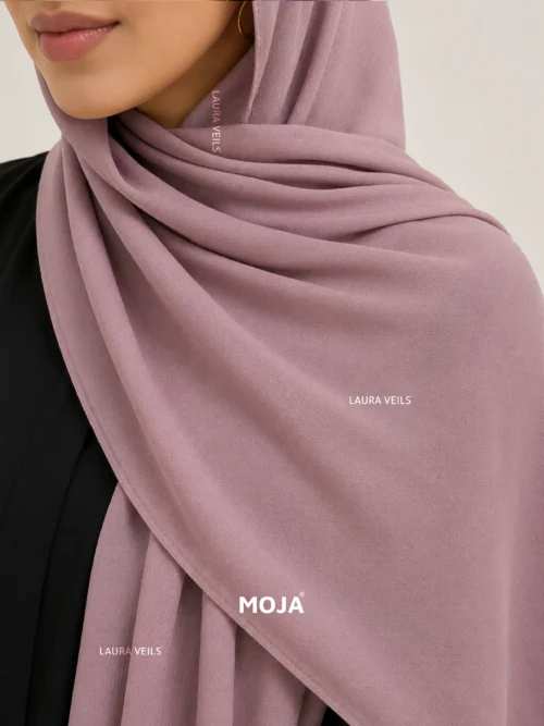 Opera Mauve Moja modal cotton hijab – soft breathable modal fabric, UAE summer wear