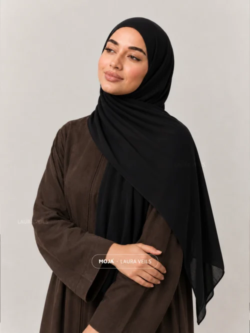 Black Moja Modal Cotton Hijab