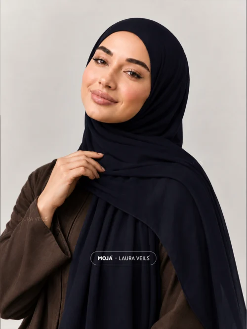 Navy Blue Moja Modal Cotton Hijab