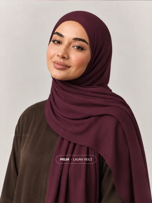 Wine Moja Modal Cotton Hijab