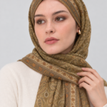 Amber Gold Traditional Printed Sheila - Printed Hijab by Laura Veils