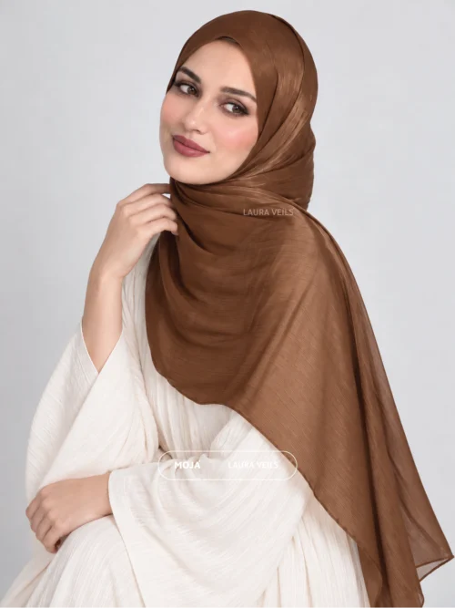 Copper Moja Organza Shimmer Hijab – 2m Length