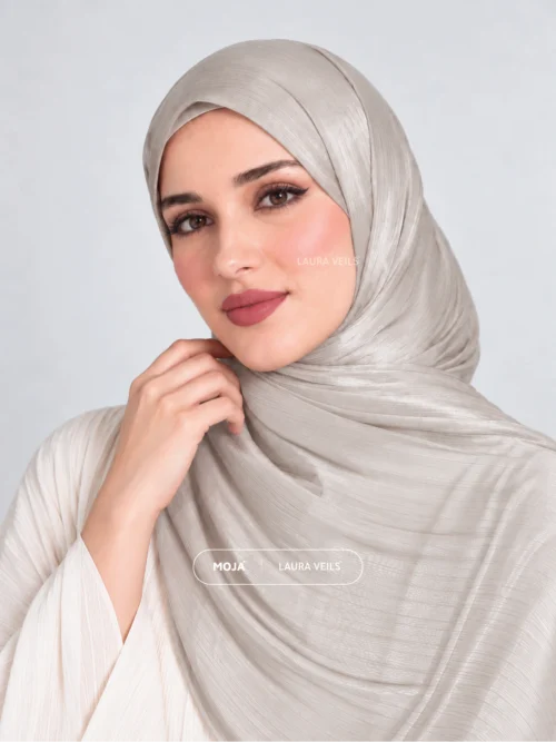 Ivory Moja Organza Shimmer Hijab – 2m Length
