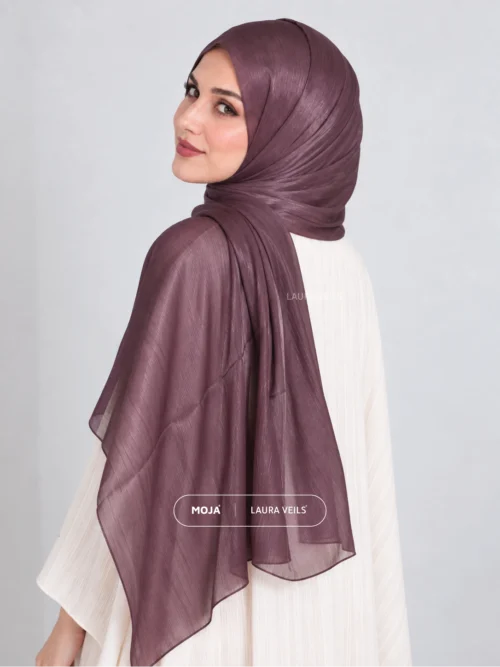 Lavender Moja Organza Shimmer Hijab – 2m Length