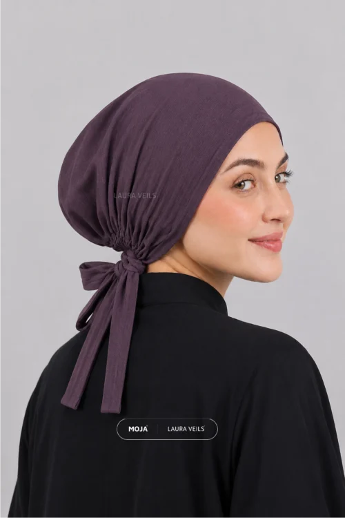 Lavender Moja Tie Cap - Breathable Jersey Underscarf