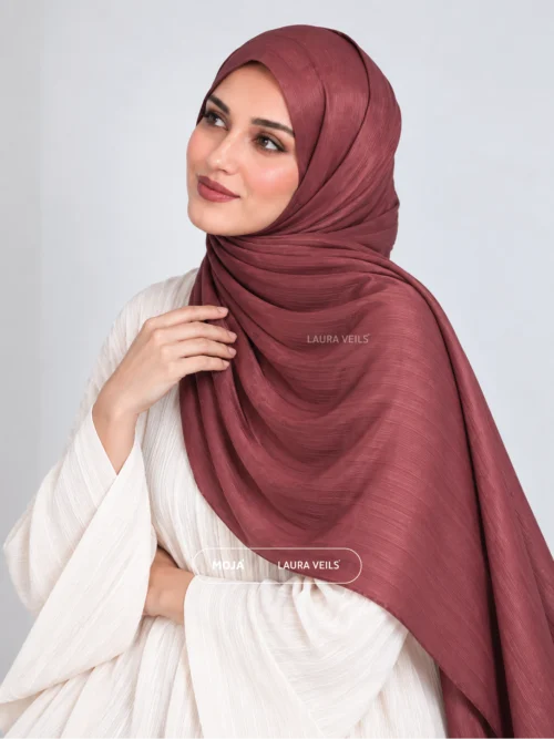 Old Rose Moja Organza Shimmer Hijab – 2m Length