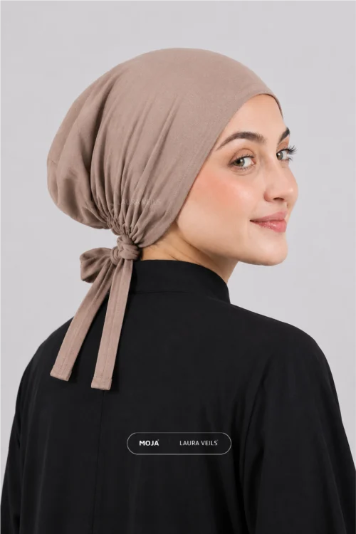 Nude Skin Moja Tie Cap - Breathable Jersey Underscarf
