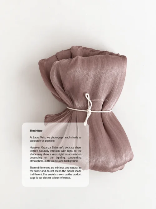 Opera Mauve Moja Organza Shimmer Hijab – 2m Length