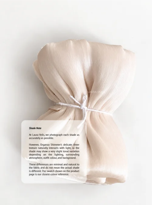 Pearl Cream Moja Organza Shimmer Hijab – 2m Length