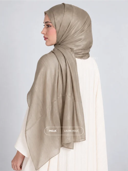 Sand Moja Organza Shimmer Hijab – 2m Length