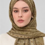 Umber Moss Traditional Printed Sheila - Printed Hijab by Laura Veils
